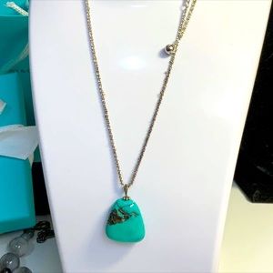 Vintage Turquoise Sterling Silver Necklace